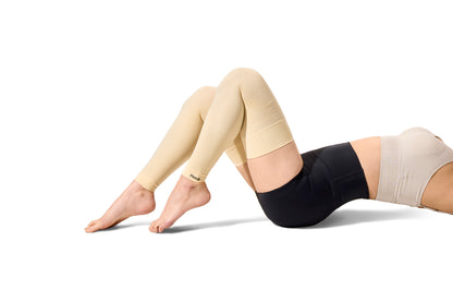 Cream Vita Compression Leg Sleeves